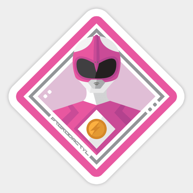 Pink Pterodactyl Ranger Sticker by nei1b